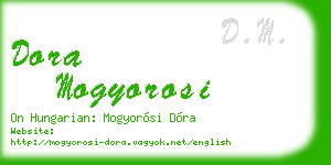 dora mogyorosi business card